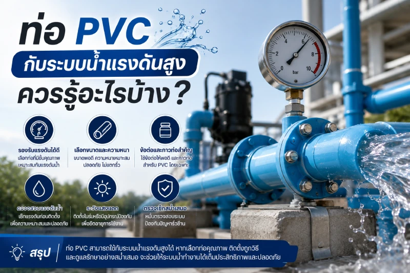 ท่อ PVC กับระบบน้ำแรงดันสูง ควรรู้อะไรบ้าง