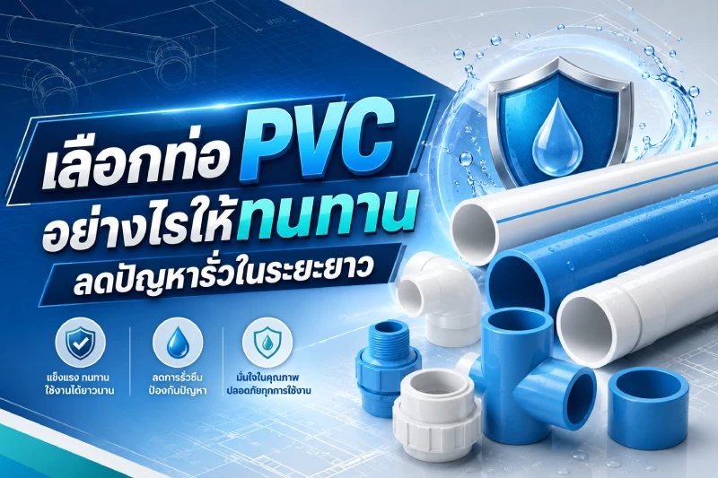เลือกท่อ PVC อย่างไรให้ทนทาน ลดปัญหารั่วในระยะยาว