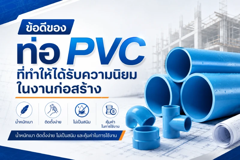 ข้อดีของท่อ PVC ที่ทำให้ได้รับความนิยมในงานก่อสร้าง