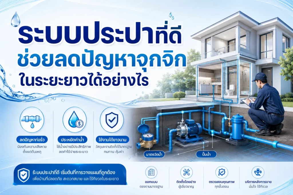 ระบบประปาที่ดี ช่วยลดปัญหาจุกจิกในระยะยาวได้อย่างไร
